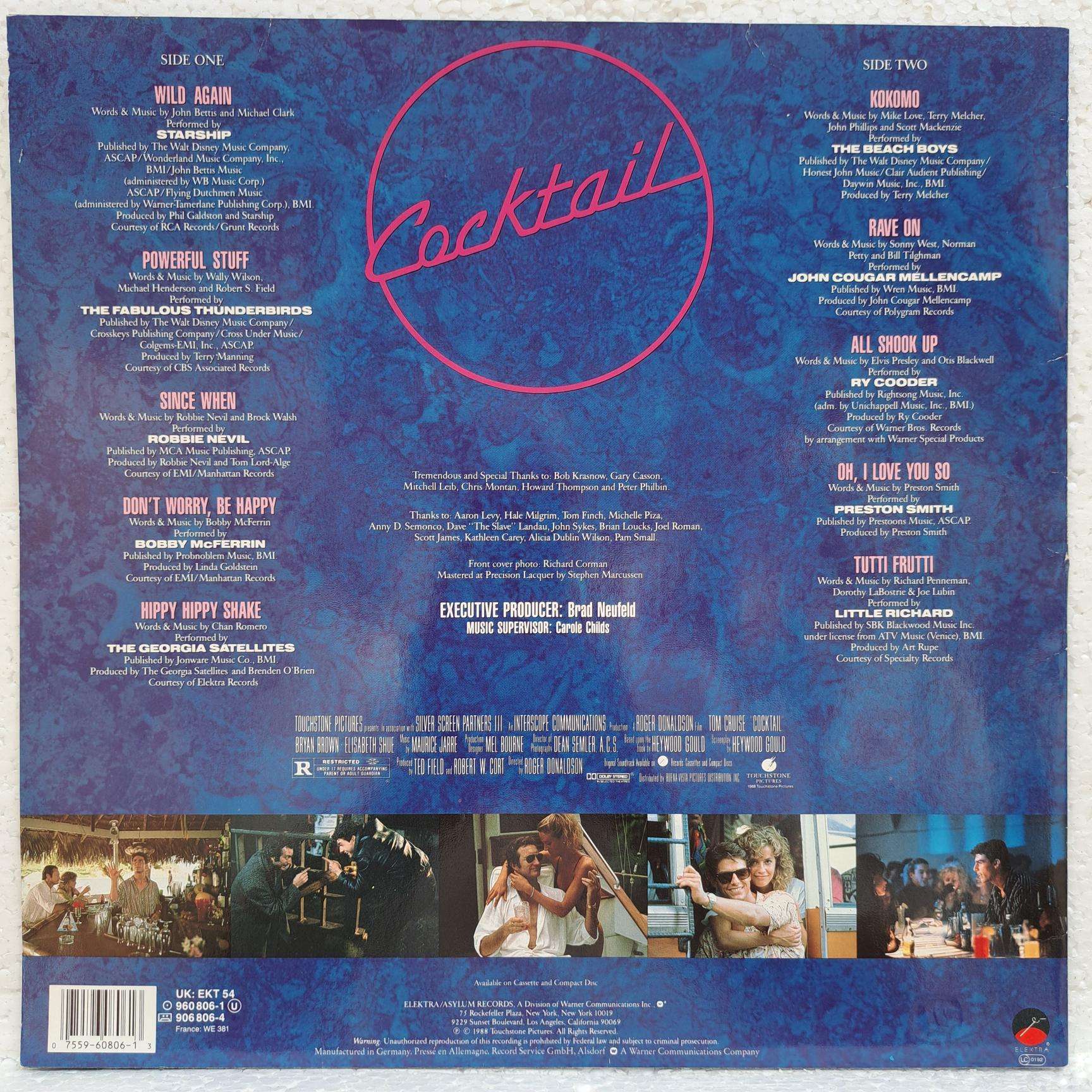 Cocktail – Original Motion Picture Soundtrack – Disc Vinil LP VG+ (lotC)