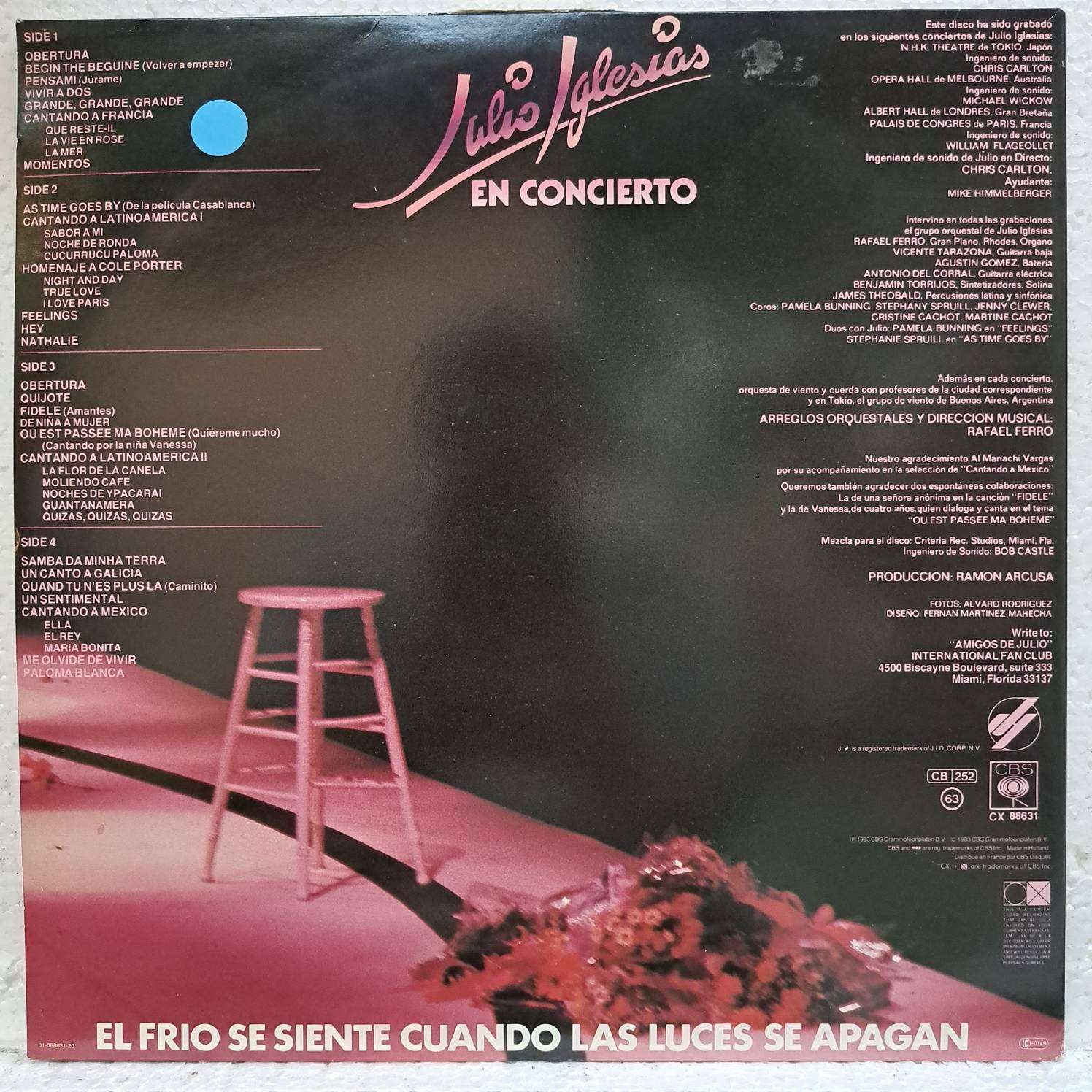 Julio Iglesias – En Concierto – Disc Vinil 2LP VG+ (lotR2